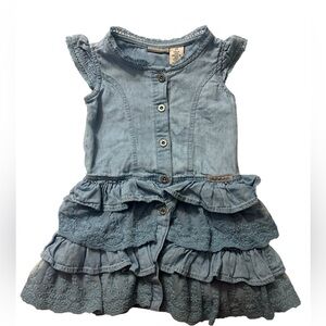 Calvin Klein Blue Ruffled Kids Dress 2T